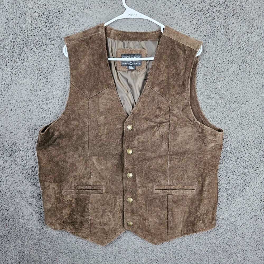 Cody James Brown Suede Men's Vest